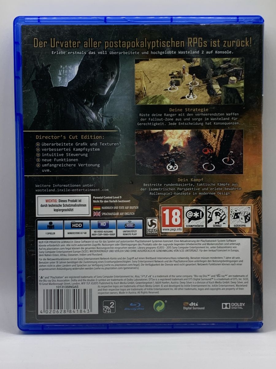 Sony Giochi: Wasteland 2 Director's Cut - PS4 – Usato da Ostermundigen venduto da RG-Collector 1