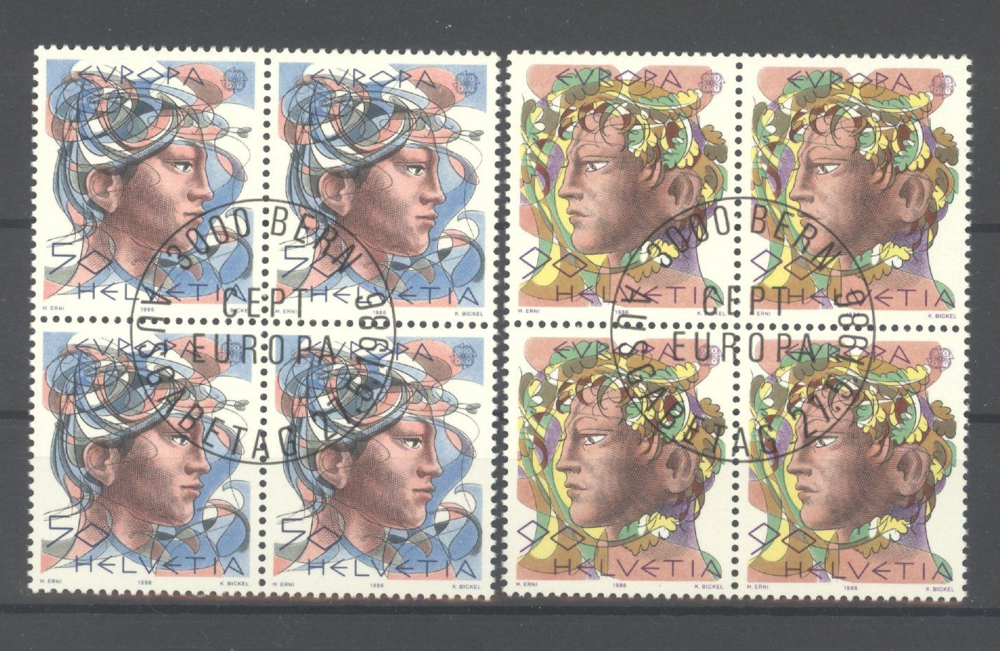 Tutti i francobolli: 1986, Viererblöcke, ET, Europa – Usato da Willisau venduto da Vollstempel