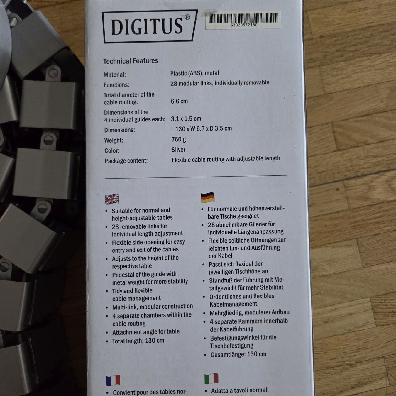 Altro Materiale elettrico: 2 DIGITUS Kabelkanal flexibel silber L 130cm – Usato da Kriens venduto da Sandra72 1