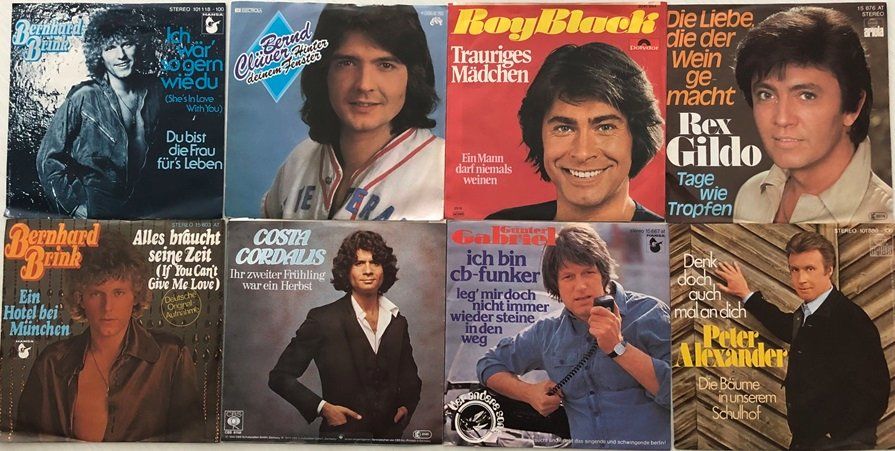 Dischi in vinile: 8x Vinyl-Singles - Schlager – Usato da Grüningen venduto da azulmarron