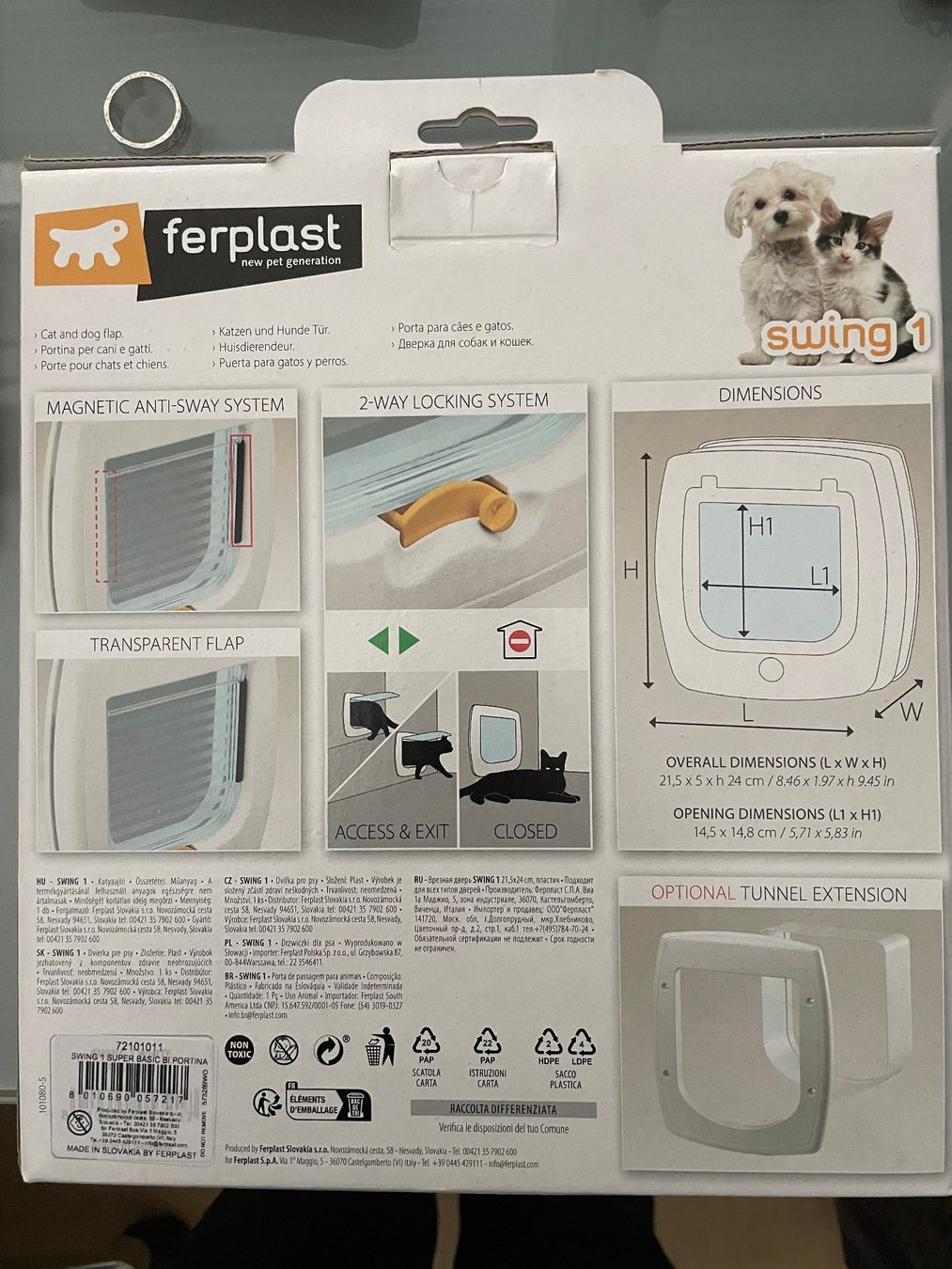 Katzenklappen: Katzenklappe Ferplast swing1 – Neu und originalverpackt aus Adliswil von Bumpernuessli 1