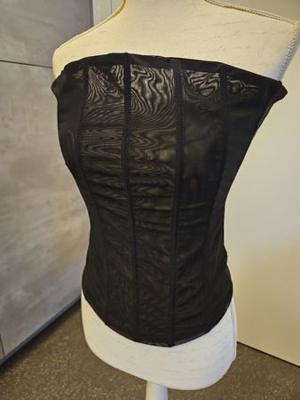 Korsett Mesh Schwarz Grösse XS mit Reissverschluss