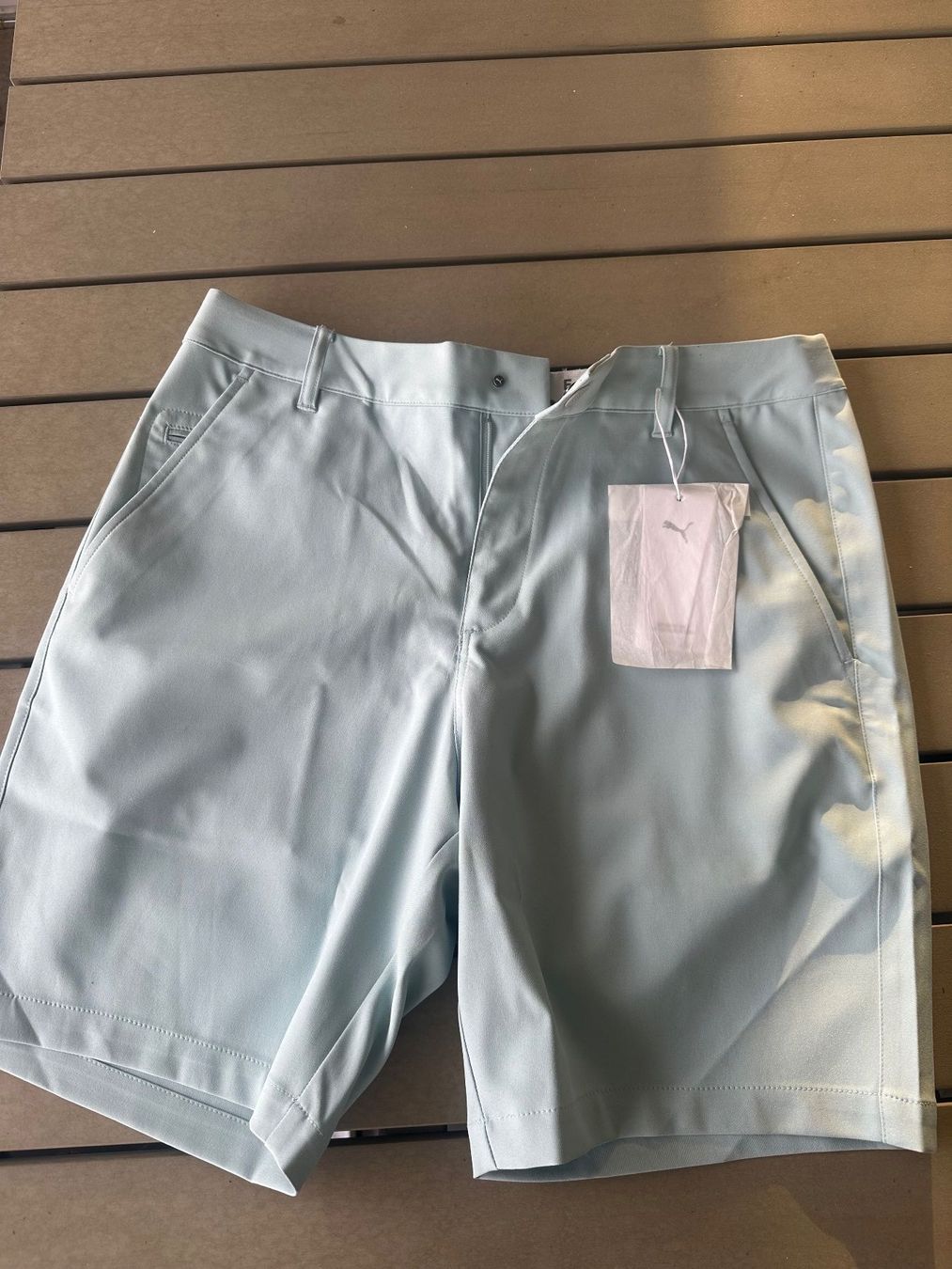 Puma Pantaloni: Golfhose Puma - Neu - 32 inch - Hellblau – Nuovo e nell'imballaggio originale da recherswil venduto da Leuenberger_Lohn
