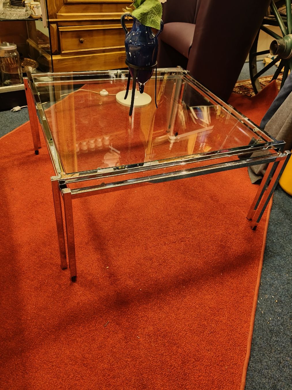 Tische: Couchtisch aus Chrom & Glas, 1960erv – Gebraucht aus Zwingen von inf_2blh