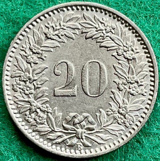 Tutti le monete: Pièce de 20 ct suisse 1936 – Usato da Plan-les-Ouates venduto da gab_cgf6 1
