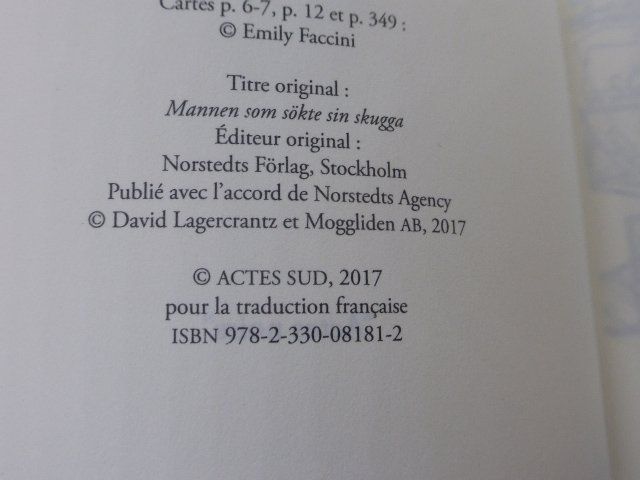 Livres: David Lagercrantz - Millénium 5 - 2017 – D'occasion à Porrentruy par Kim017 2