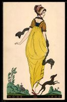 sign. E. Grimmer: Dame in Mode von 1800 