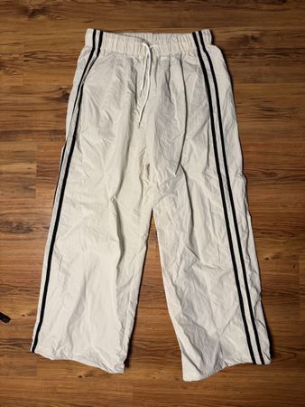 Streetwear Track Pants Weiss Streifen XXL