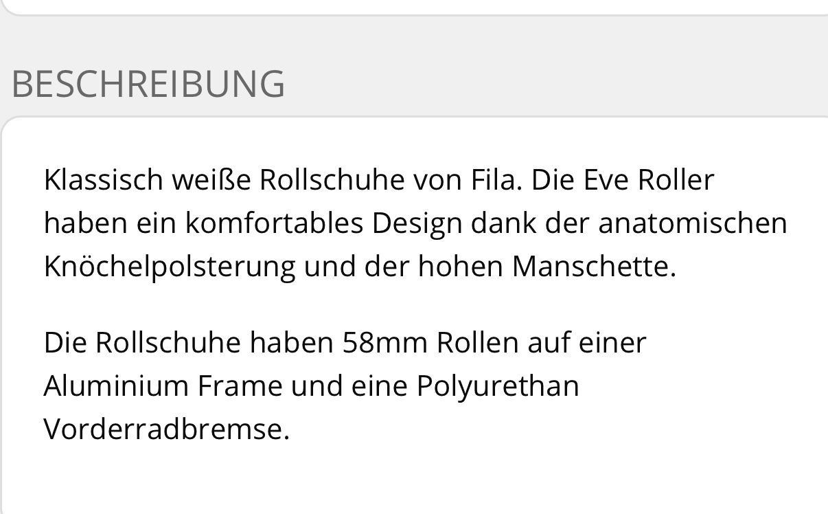 Fila Pattini in linea & Pattini a rotelle: Fila Eve Roller Rollschuhe – Usato da Herzogenbuchsee venduto da zukerka 2