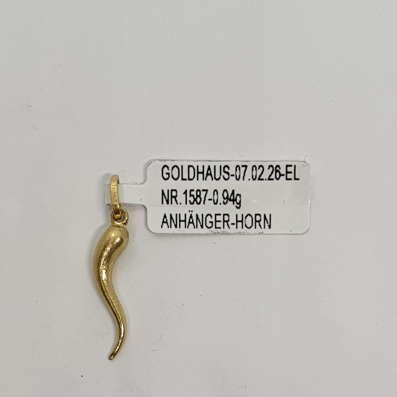 Ciondoli: Echt 18K Gold - Horn Anhänger – Usato da Luzern venduto da Goldhaus-Luzern 2