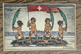 Bundesfeier-Postkarte im Kriegsjahr 1916 n. Guggisberg