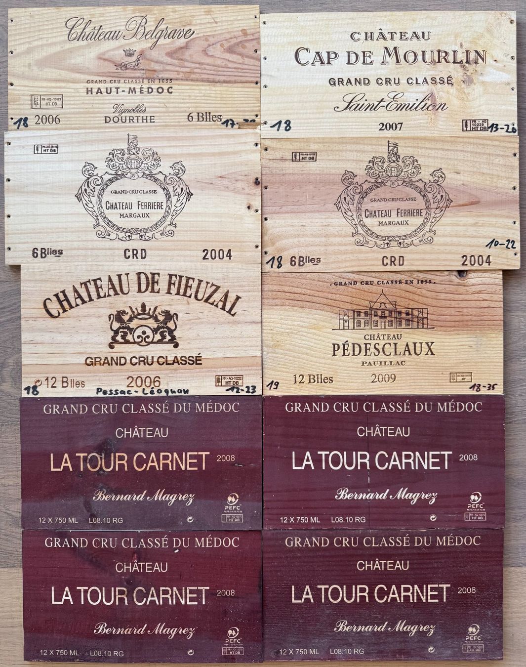 Articles en bois: Weinkisten-Fronten Bordeaux – D'occasion à Mettmenstetten par sch_rw5t