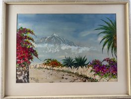 Nationalpark El Teide Gemälde Signiert