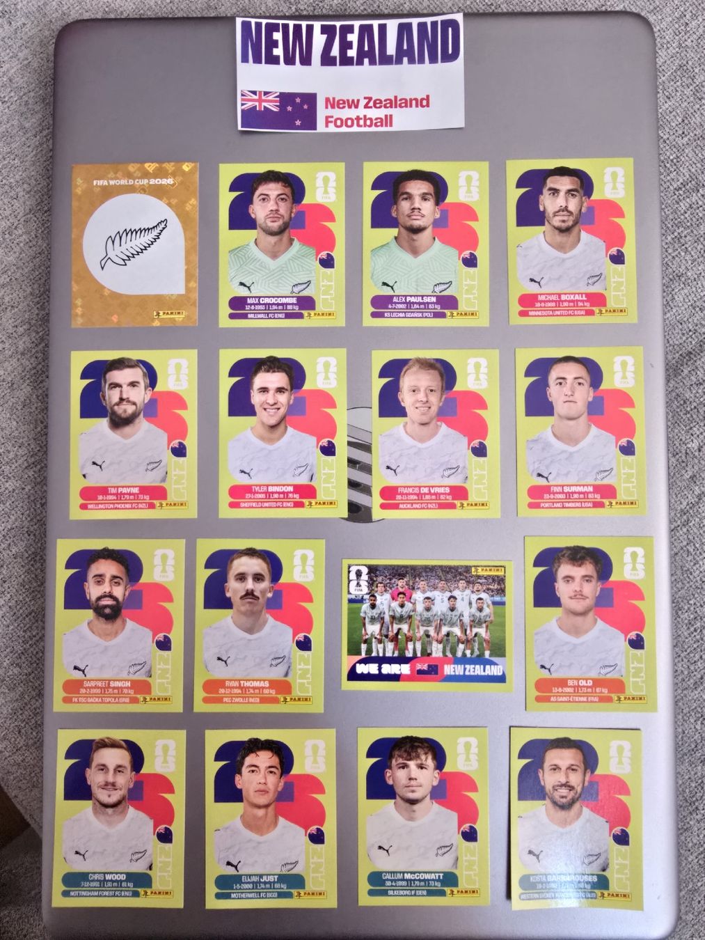 Panini Carte collezionabili: Neuseeland Panini WM 2026 – Nuovo (secondo la descrizione) da Zürich venduto da TutNixCH