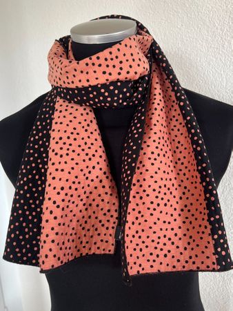 Colora Schal, Schwarz/Lachs, NEU