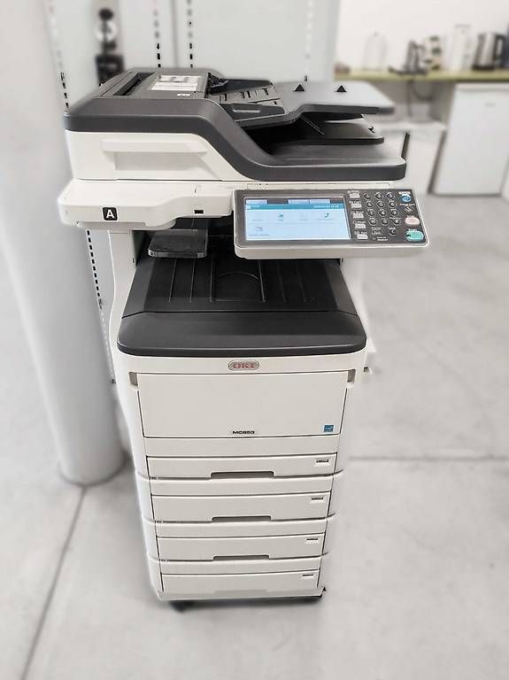 Oki Drucker: OKI MC853 A3-Farbmultifunktionsdrucker inkl. 10 Kartuschen – Gebraucht aus Basel von Watterpiepe