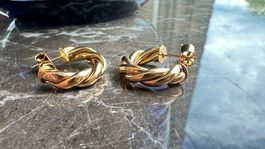 Twisted Tube Creole Klein Ohrringe NEU