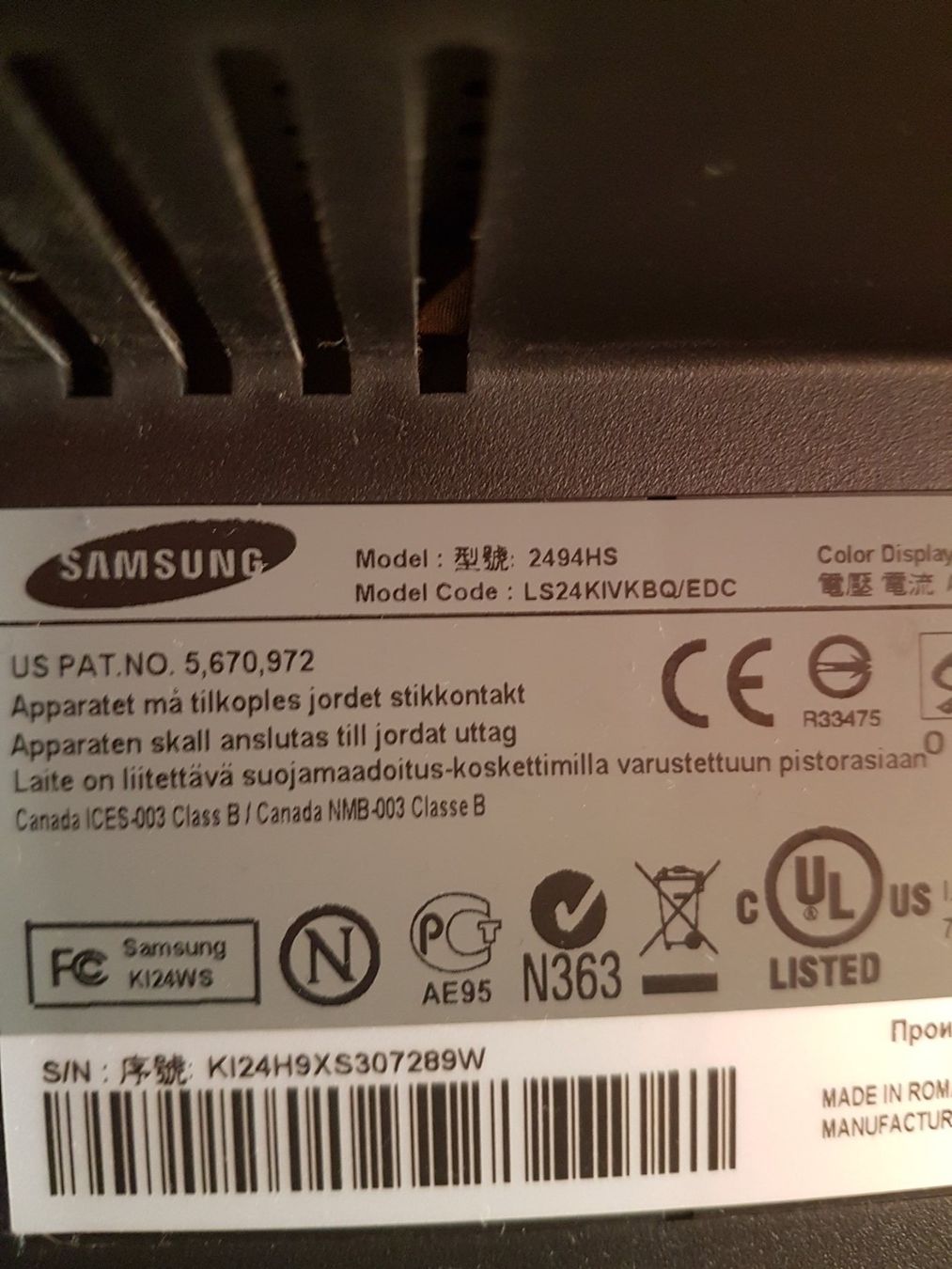 Samsung Monitor: Samsung- Monitor – Usato da Hünenberg venduto da PeterB0102 1