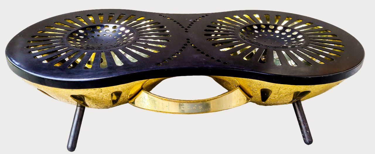 Sottobicchieri: Réchaud Stövchen Messing laiton 50s' 60s – Usato da Tavannes venduto da Brocashop 8