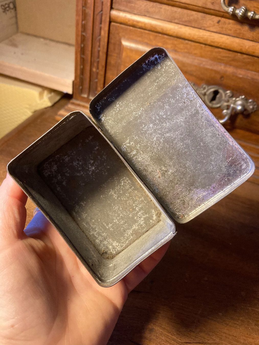 Barattoli: Blechdose Boite ancienne Ring Travellers antik – Usato da St-Cierges venduto da LeRegain 3
