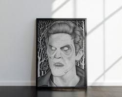 Evil Dead - Ash Williams (Originale Artwork) A4 Gerahmt
