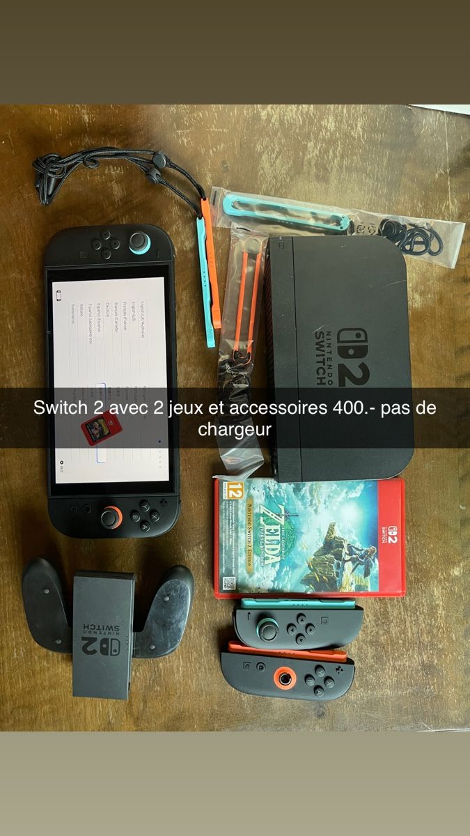 Nintendo Konsolen: Console Nintendo Switch 2 avec jeu et accessoires – Gebraucht aus Genève von 1.-abfrsuperprice 1