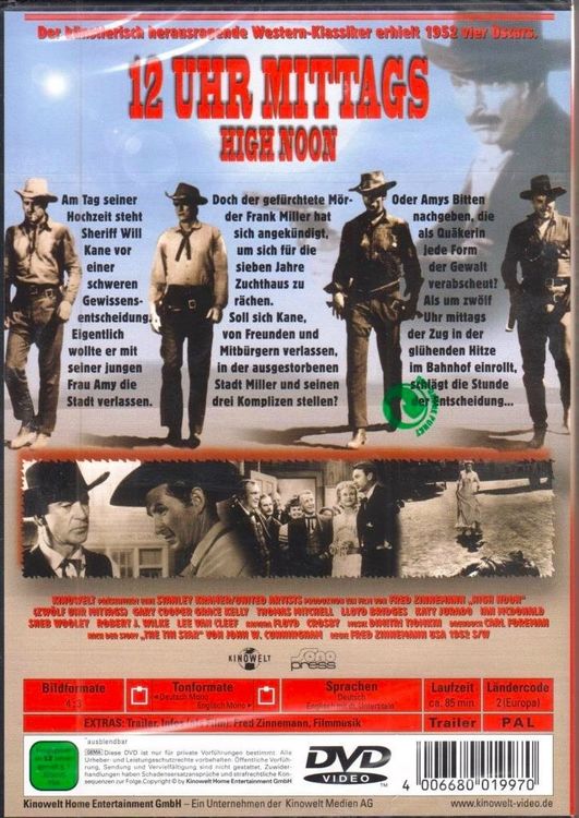 12 UHR MITTAGS (HIGH NOON - GARY COOPER, GRACE KELLY, 1952) | Kaufen ...