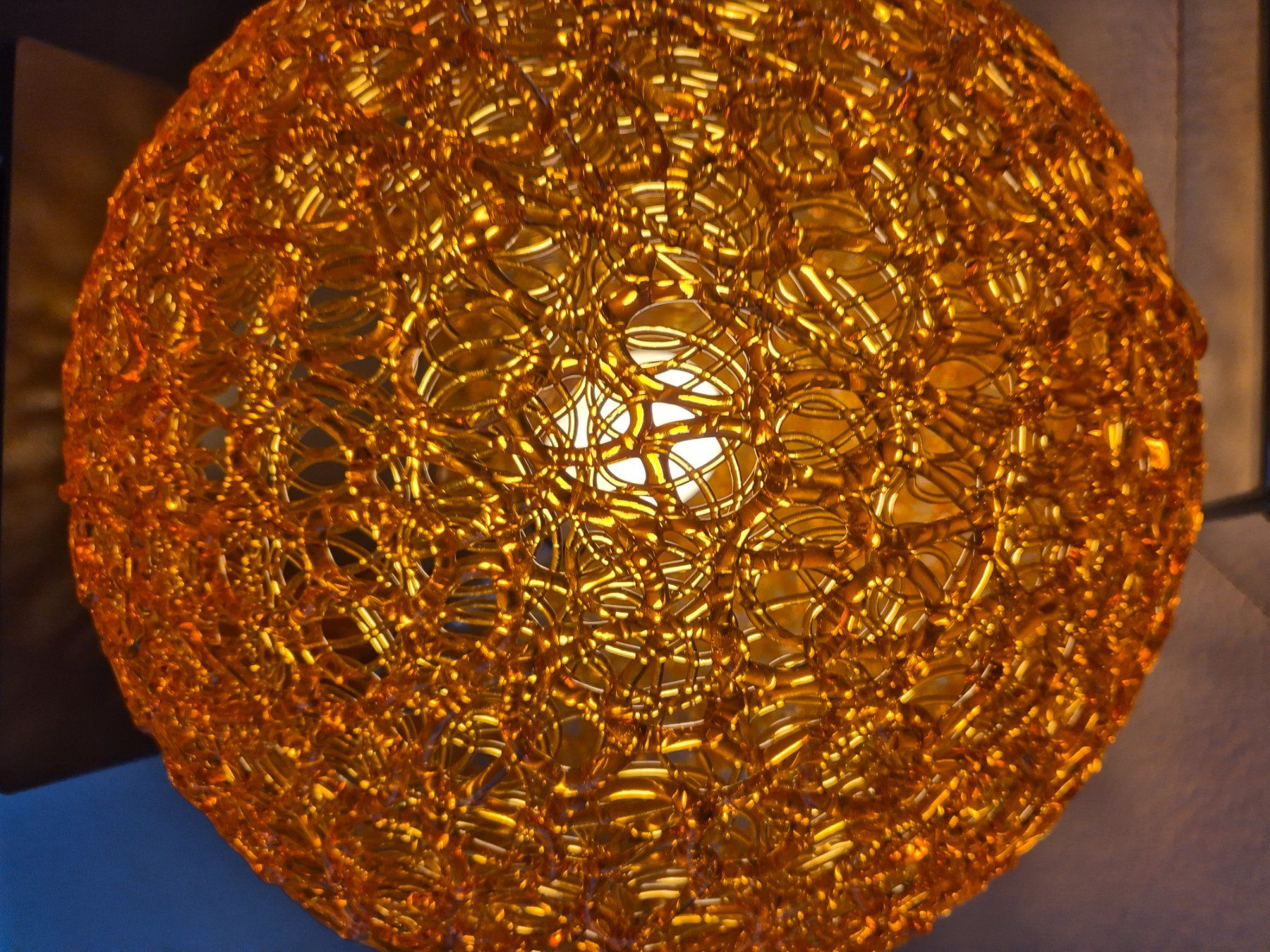 Lampade: Lampe de table orange sphérique lucite plexiglas – Usato da Fully venduto da tameab 5