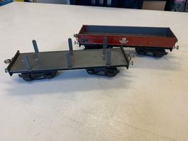 2x Güterwagen DR Berlin Spur 32 mm von Liebmann Blech