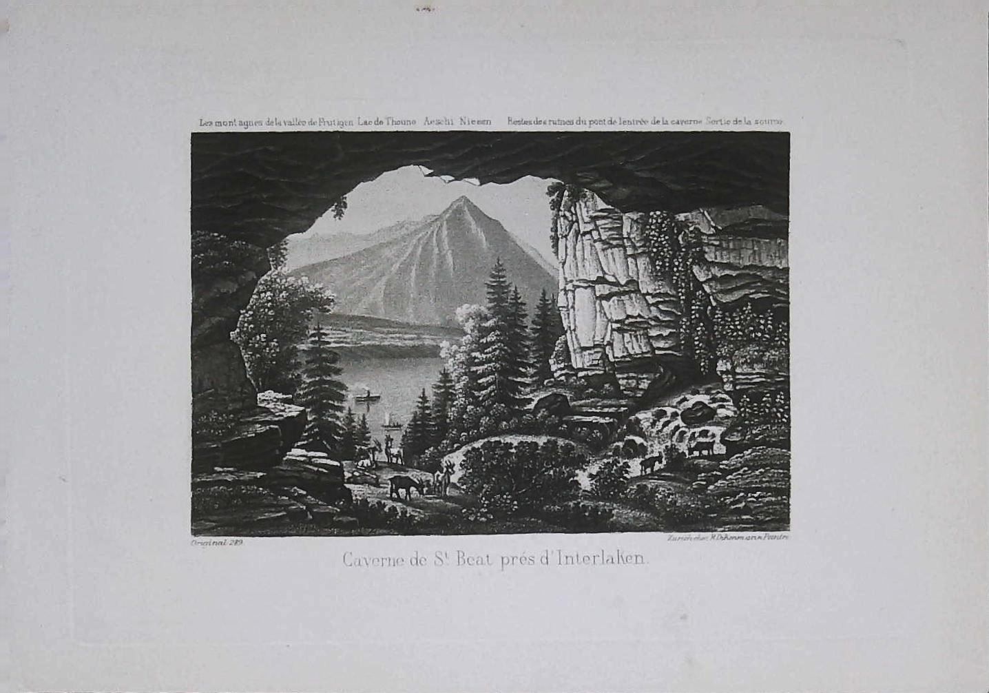 Gravures: Beatushöhle Aquatinta von Dikenmann – D'occasion à Rafz par Helvet32