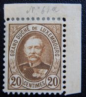 Luxemburg Kat. 59 AF Fehlfarbe * 1891 Kat. 200 Euro