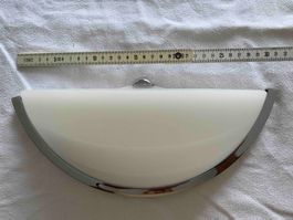 Wandlampe Chrom/Glas halbrund