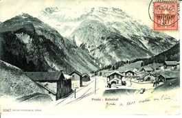Preda GR Bahnhof Albulabahn 1904 gut erhalten