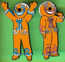 2 Pins Disney Weihnachts-Parade  LEBKUCHENMANN
