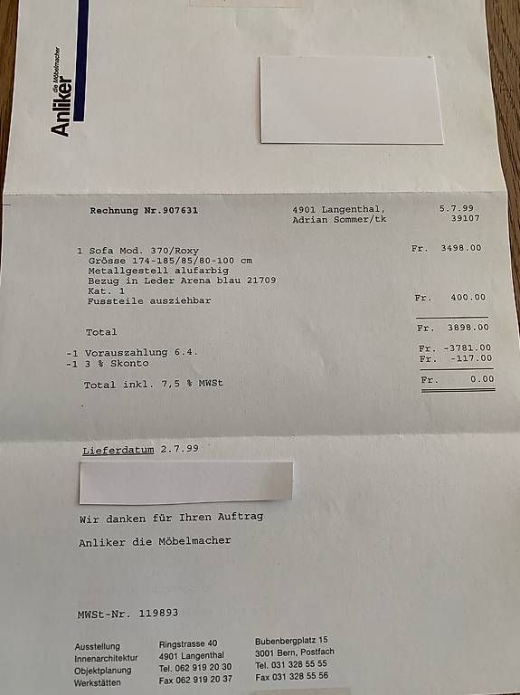 Divani: 2er Sofa blau Gratis abzugeben – Usato da Gümligen venduto da peaches67 4