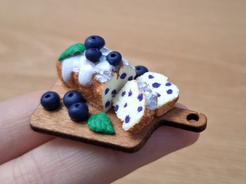 Puppenhäuser & -möbel: Cake mit Heidelbeeren, Handgemacht – Neu (gemäss Beschreibung) aus Zürich von HandmadeTinyFood 5