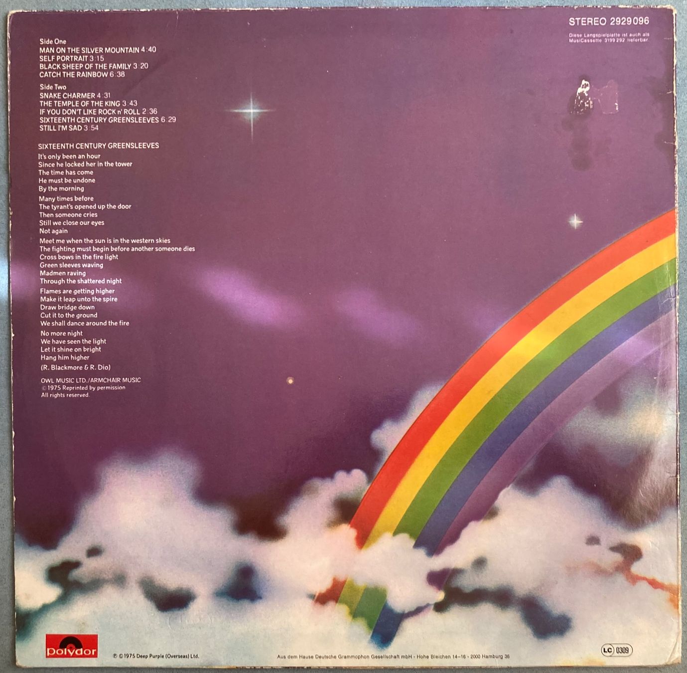 Schallplatten: RAINBOW - RITCHIE BLACKMORE'S RAINBOW – Gebraucht aus Poliez-Pittet von Newtown-Records 1