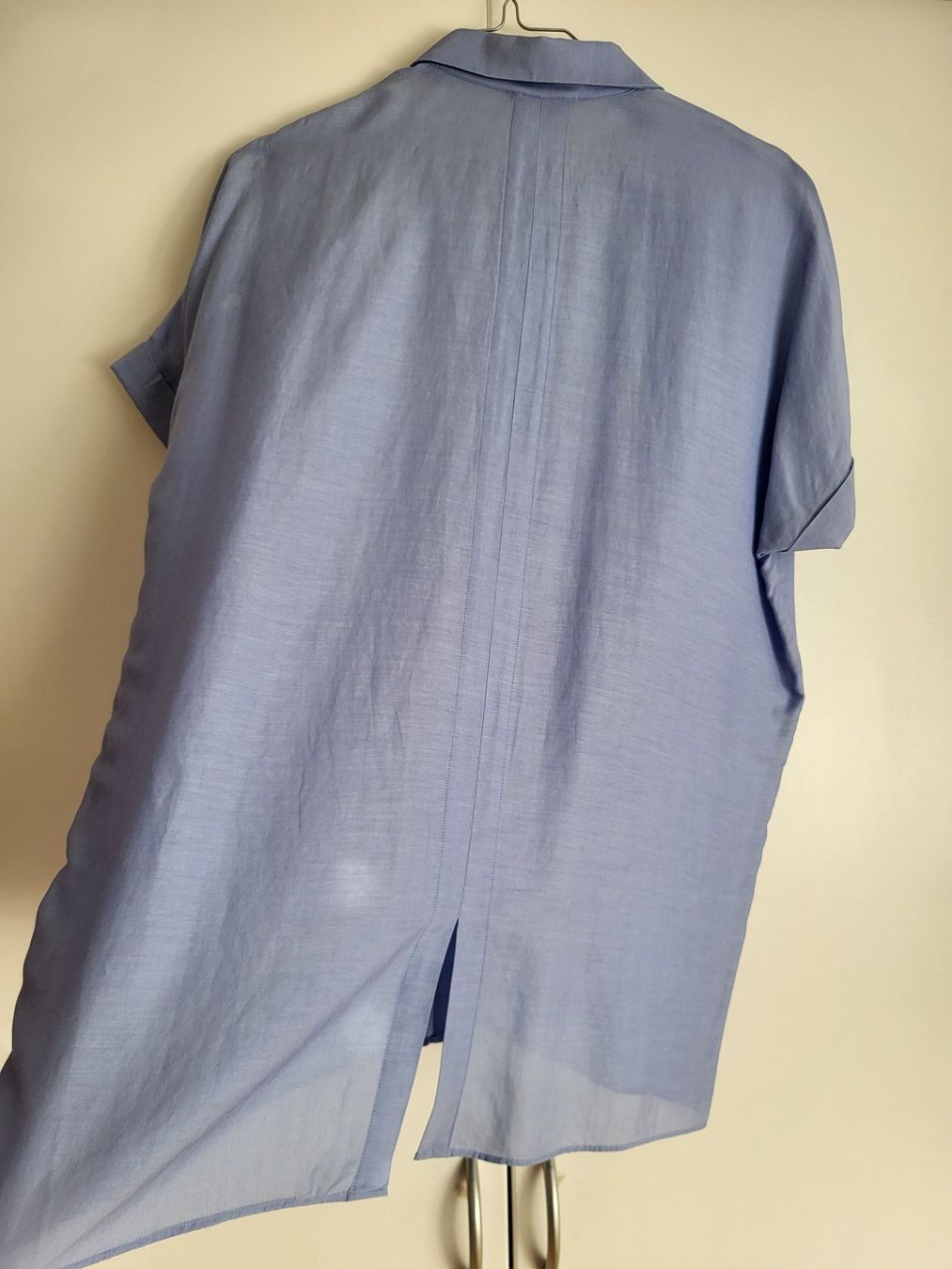 Massimo Dutti Chemisiers: Massimo Dutti Bluse Damen, Gr. S - blau, Baumwolle/Seide – D'occasion à Baar par clar6 4