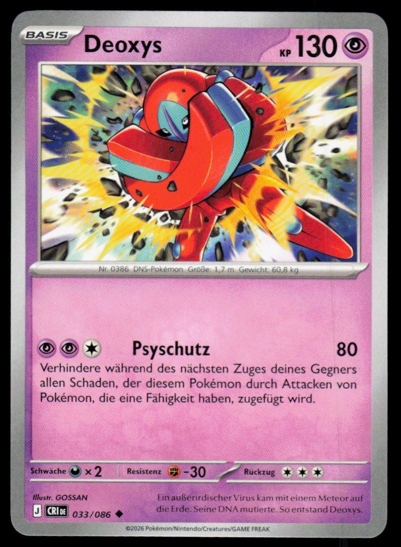 Pokémon Carte collezionabili: Pokemon Deoxys 033/086 – Usato da Herisau venduto da Pokemon2025