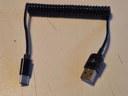 USB A-C Spiralkabel