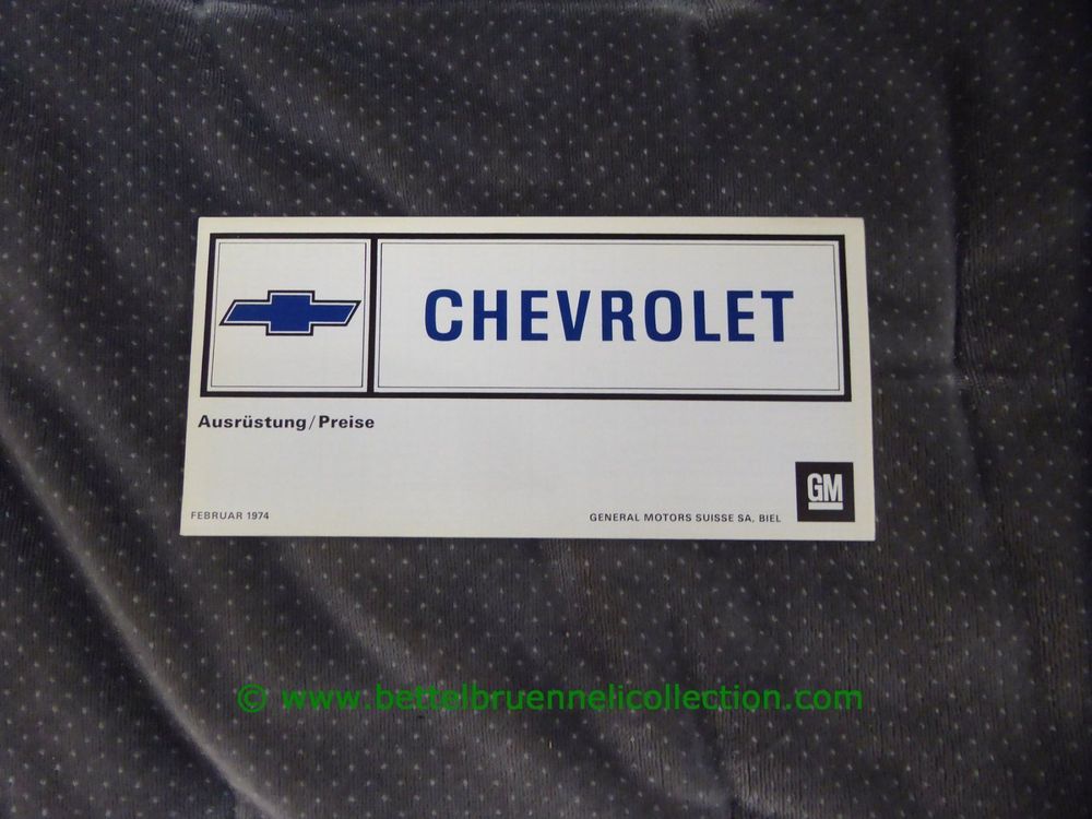Chevrolet Modellprogramm 1974/02 Prospekt deutsch GM-Biel | Kaufen auf ...