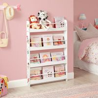 Bücherregal für Kinder mit 4 Ablagen, platzsparend