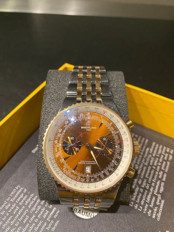 Luxusuhr Breitling Montbrillant Legende Gold Kaufen auf Ricardo