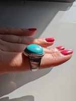 Ring mit türkisem Stein