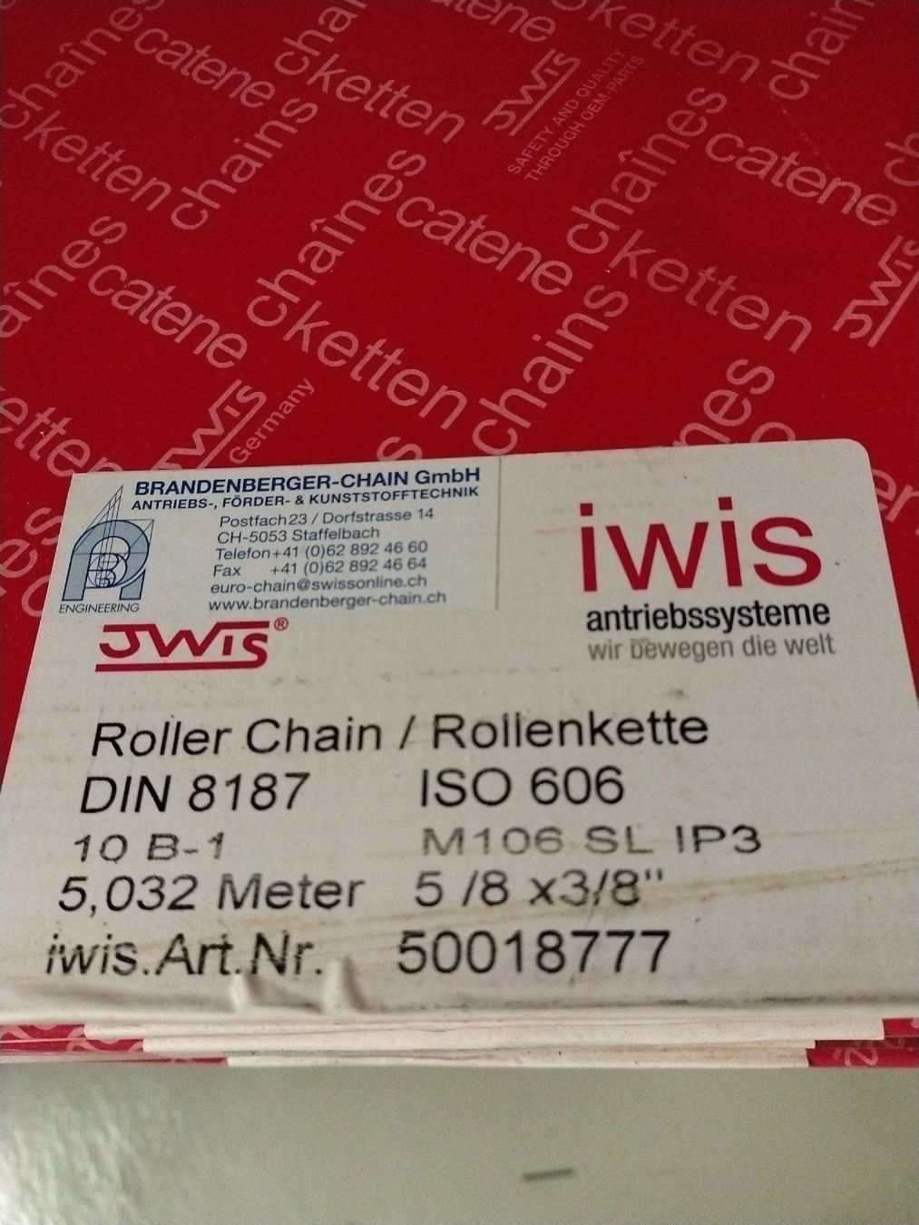 Altro per industria metallurgica: Rollenkette Typ 10B-1 – Nuovo e nell'imballaggio originale da Brüttisellen venduto da Grorbas