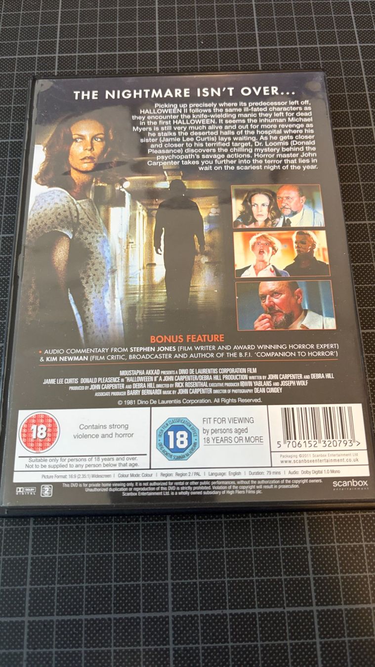 Alle DVDs: Halloween II - DVD UK Version – Gebraucht aus Zürich von Woodstock1 1