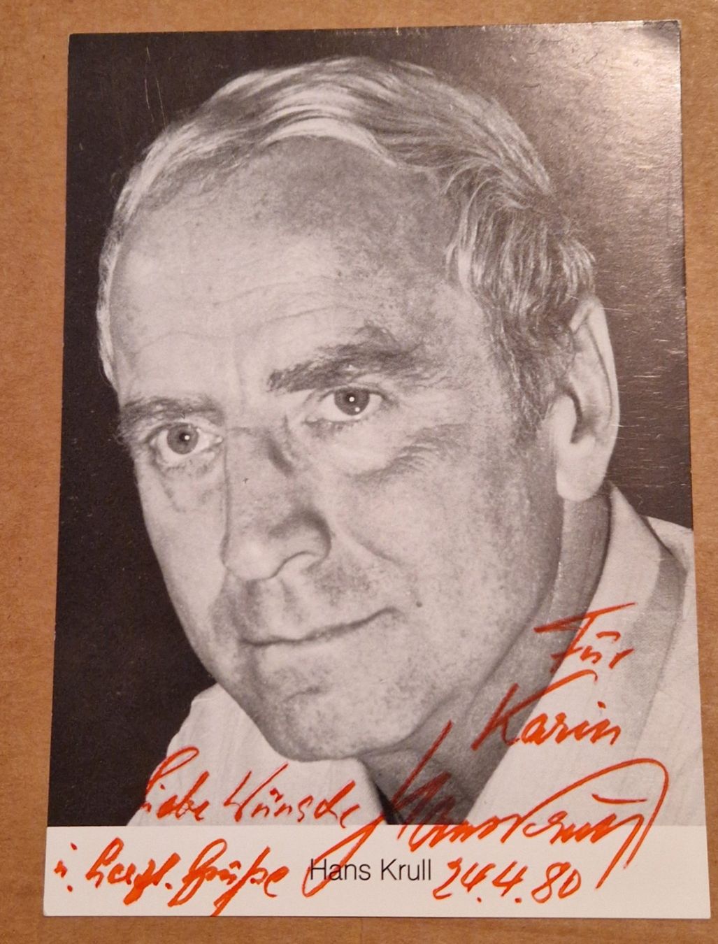 Autografi: Hans Krull - Handsigniert – Usato da Menziken venduto da Autogramme