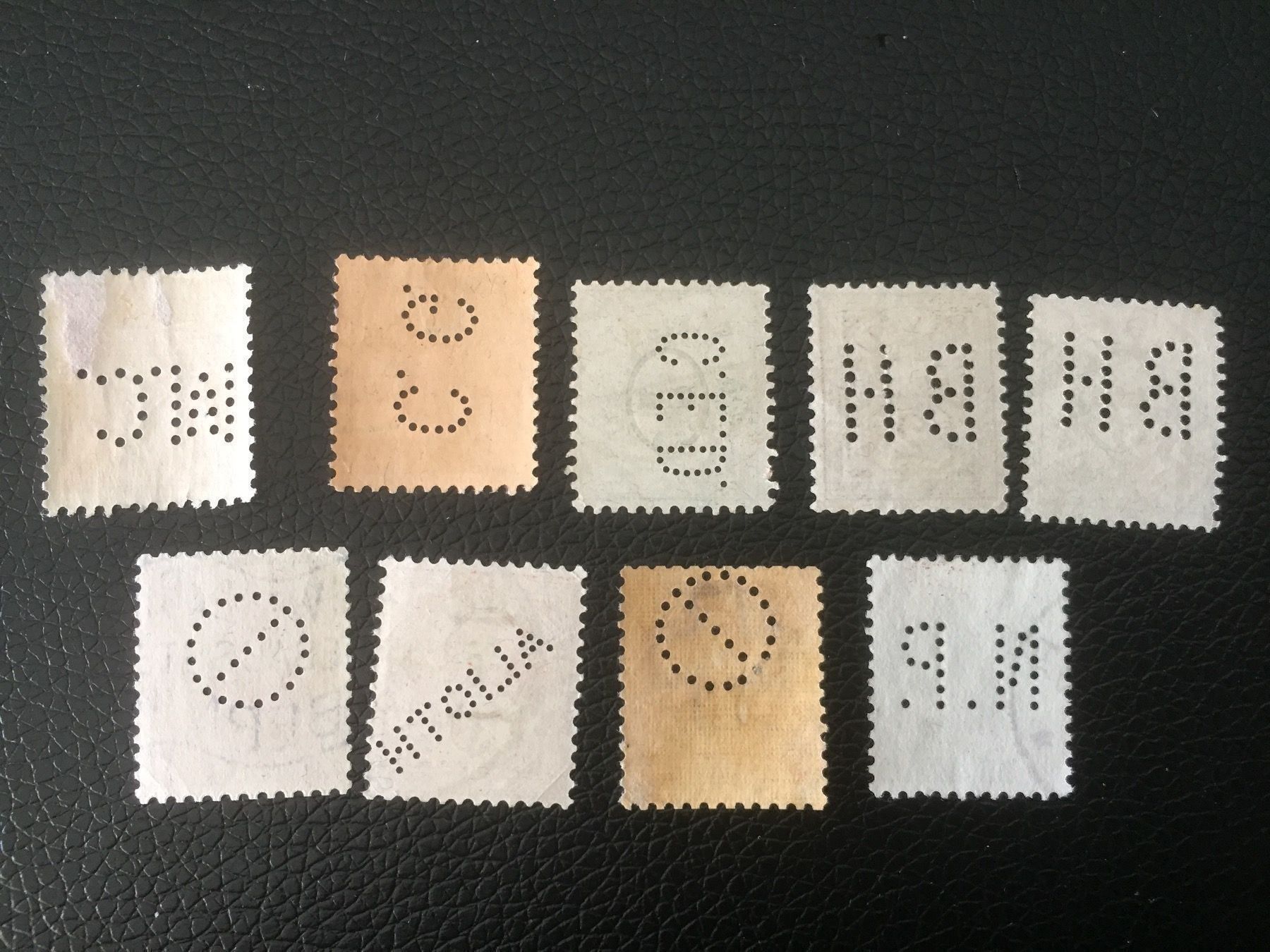 Tutti i francobolli: 9 Briefmarken mit Lochung 1906 - 1936 – Usato da Rebstein venduto da Soapyy13 1