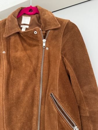 Trendige Wildlederjacke, Grösse