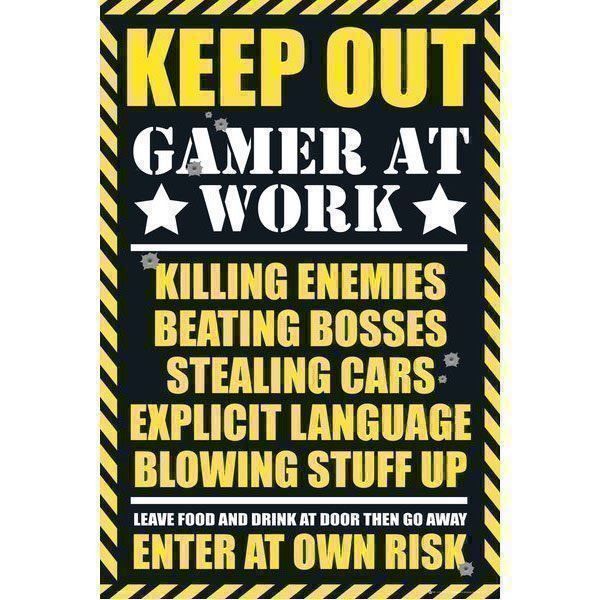 Posters & Illustrations: Poster Keep out Gamer at work – Neuf avec emballage d'origine à Schwyz par rs-trend